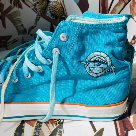 MLB Other - FL Marlins High-Top Canvas MLB Sneakers Miami Baseball